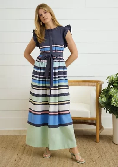 Sewing Down South x Crown & Ivy™ Wright Short Sleeve Maxi Dress with Sash