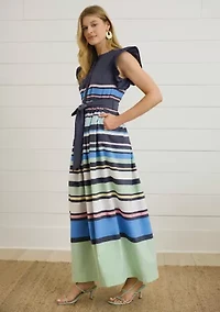 Sewing Down South x Crown & Ivy™ Wright Short Sleeve Maxi Dress with Sash