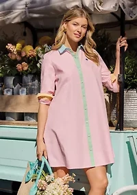 Sewing Down South x Crown & Ivy™ Murray Long Sleeve Shirtdress