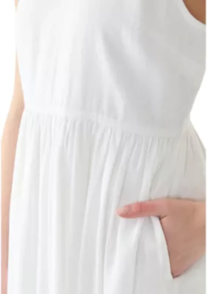Women's Sleeveless Linen Blend Tank Dress