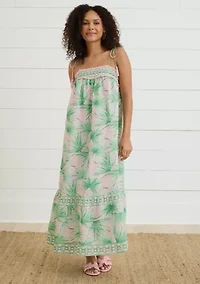 Sewing Down South x Crown & Ivy™ Taylor Printed Maxi Dress with Beaded Tassels