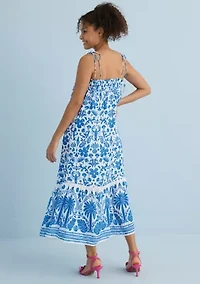 Sewing Down South x Crown & Ivy™ Taylor Printed Maxi Dress with Beaded Tassels