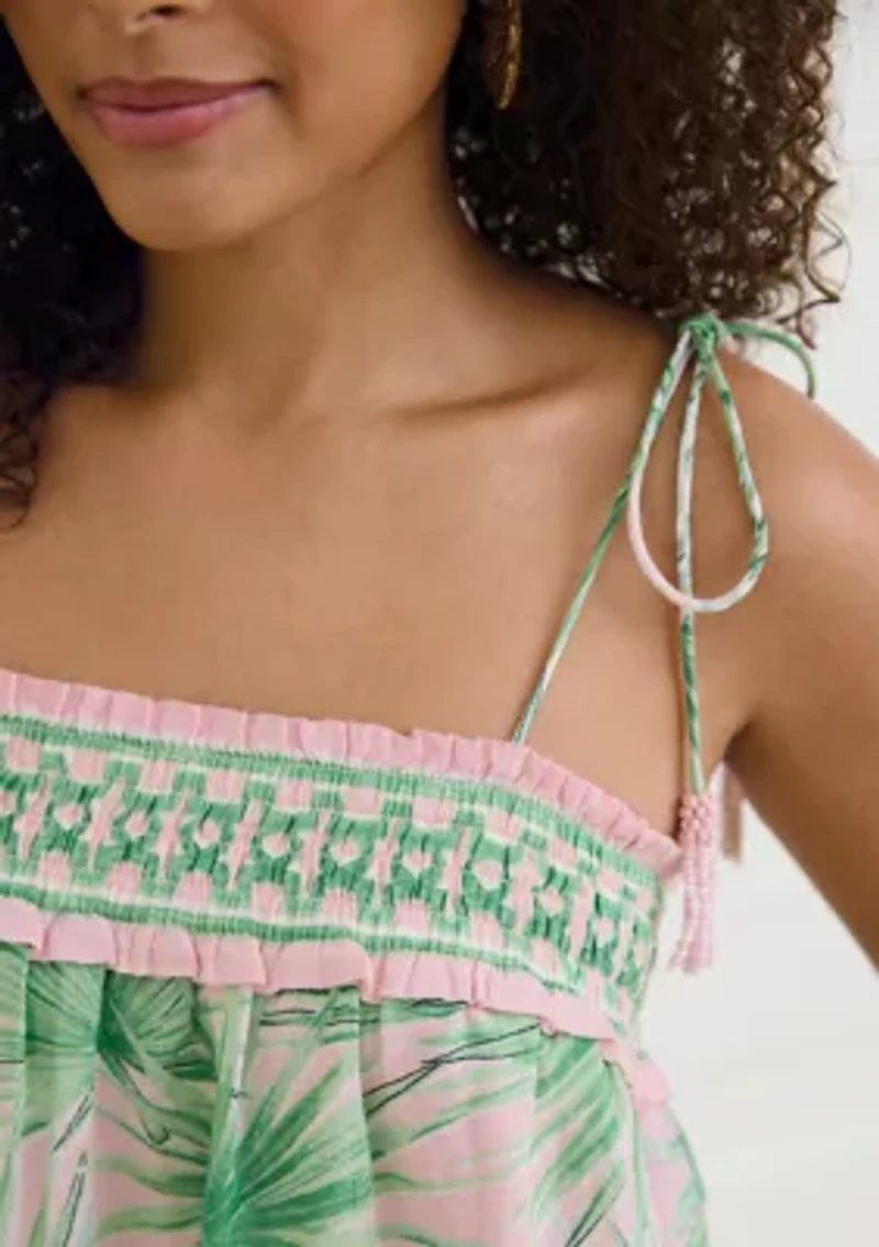 Sewing Down South x Crown & Ivy™ Taylor Printed Maxi Dress with Beaded Tassels