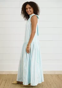 Sewing Down South x Crown & Ivy™ Amanda Striped Halter Neck Maxi Dress