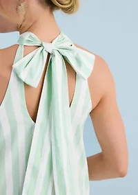 Sewing Down South x Crown & Ivy™ Amanda Striped Halter Neck Maxi Dress