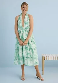 Sewing Down South x Crown & Ivy™ Haley Twist Neck Tiered Midi Dress