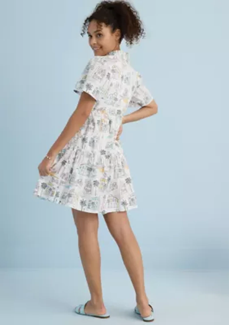 Sewing Down South x Crown & Ivy™ Mere Short Sleeve Printed Dress