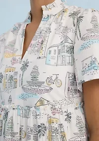 Sewing Down South x Crown & Ivy™ Mere Short Sleeve Printed Dress