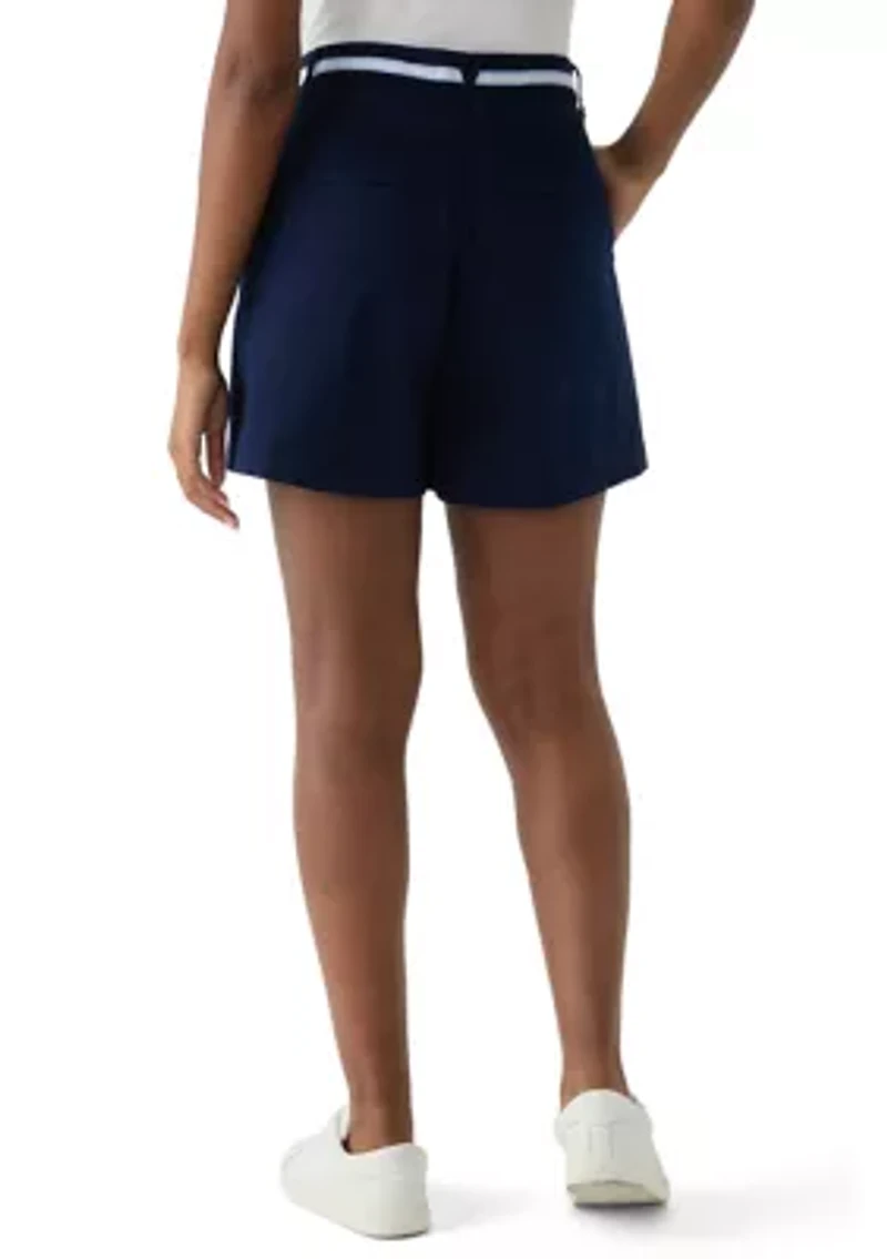 Women's High Rise Pleated Shorts