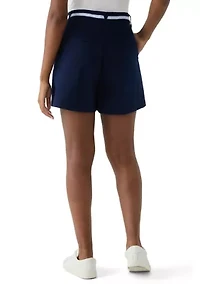 Women's High Rise Pleated Shorts
