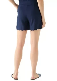 Women's 5" Linen Scallop Shorts