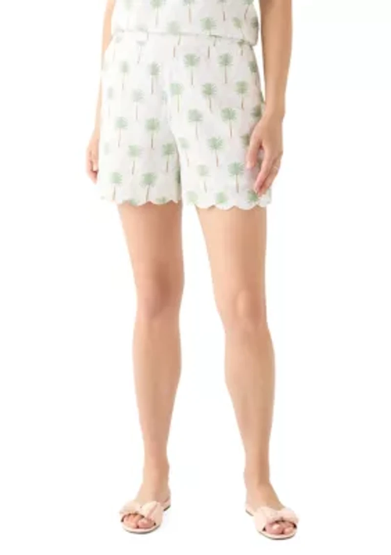 Women's 5" Linen Scallop Shorts