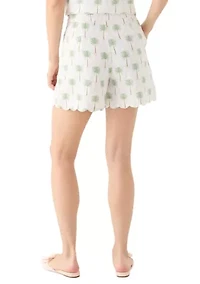 Women's 5" Linen Scallop Shorts