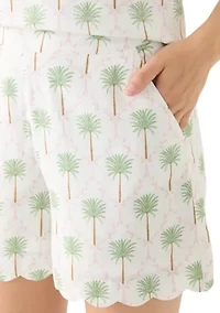 Women's 5" Linen Scallop Shorts