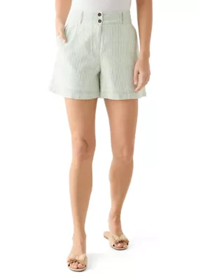 Women's High Waisted Linen Shorts