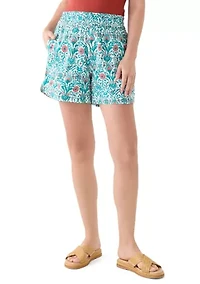Women's Pull On Linen Shorts