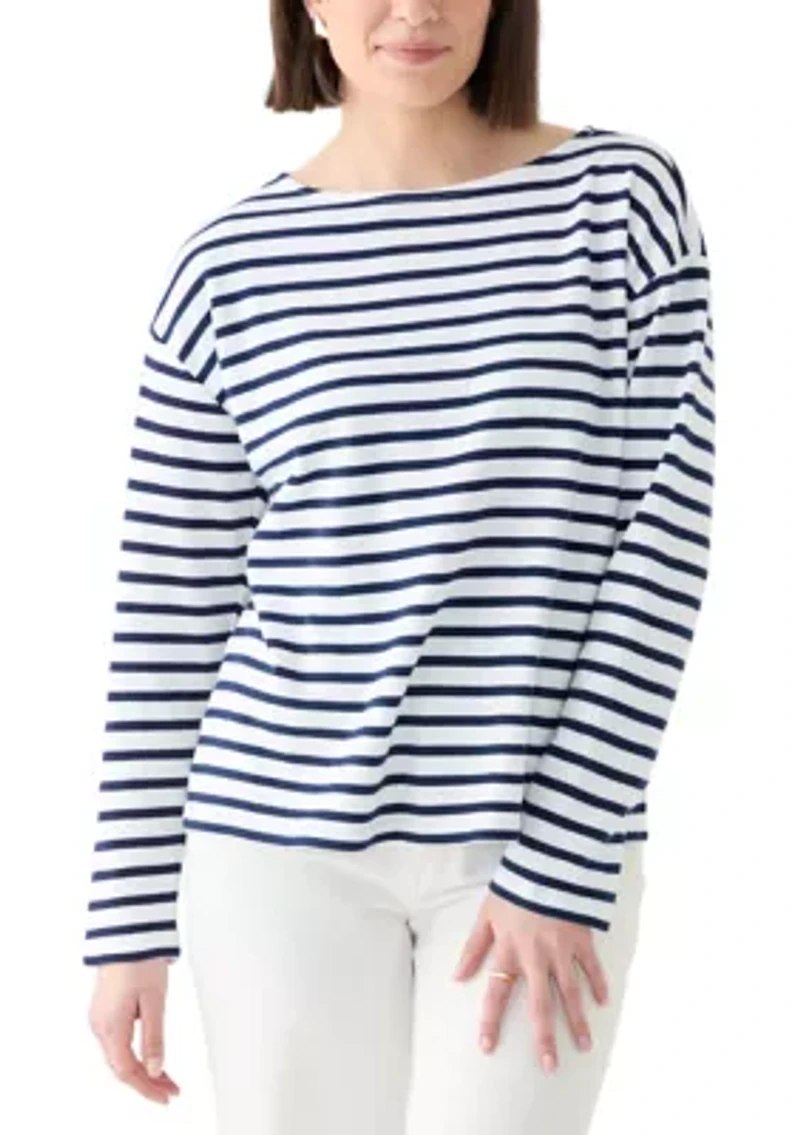 Women's Long Sleeve Striped T-Shirt