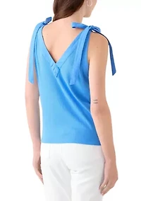 Women's Sleeveless Bow Rib Tank Top