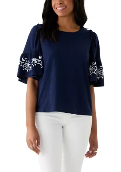 Women's Flutter Sleeve Top