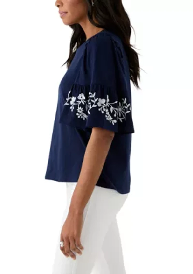 Women's Flutter Sleeve Top