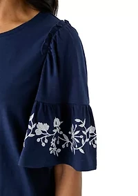 Women's Flutter Sleeve Top