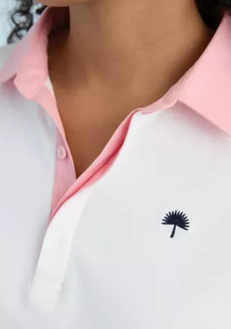 Sewing Down South x Crown & Ivy™ Jonnie Short Sleeve Boxy Rugby Polo