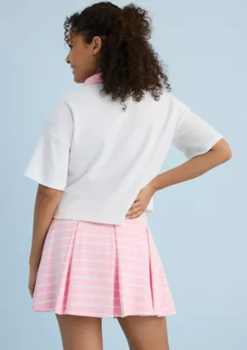 Sewing Down South x Crown & Ivy™ Jonnie Short Sleeve Boxy Rugby Polo