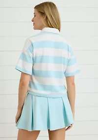 Sewing Down South x Crown & Ivy™ Jonnie Short Sleeve Boxy Rugby Polo