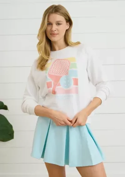 Sewing Down South x Crown & Ivy™ Sarah Graphic Crew Neck Sweatshirt