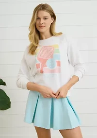 Sewing Down South x Crown & Ivy™ Sarah Graphic Crew Neck Sweatshirt