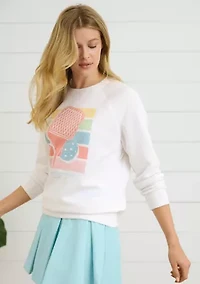 Sewing Down South x Crown & Ivy™ Sarah Graphic Crew Neck Sweatshirt