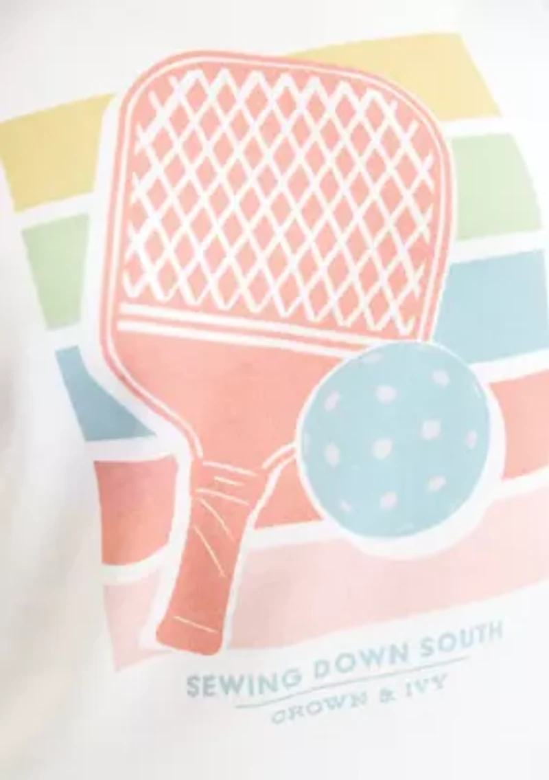 Sewing Down South x Crown & Ivy™ Sarah Graphic Crew Neck Sweatshirt
