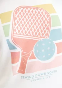 Sewing Down South x Crown & Ivy™ Sarah Graphic Crew Neck Sweatshirt