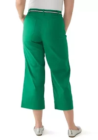 Women's Wide Leg Cropped Chino Pants
