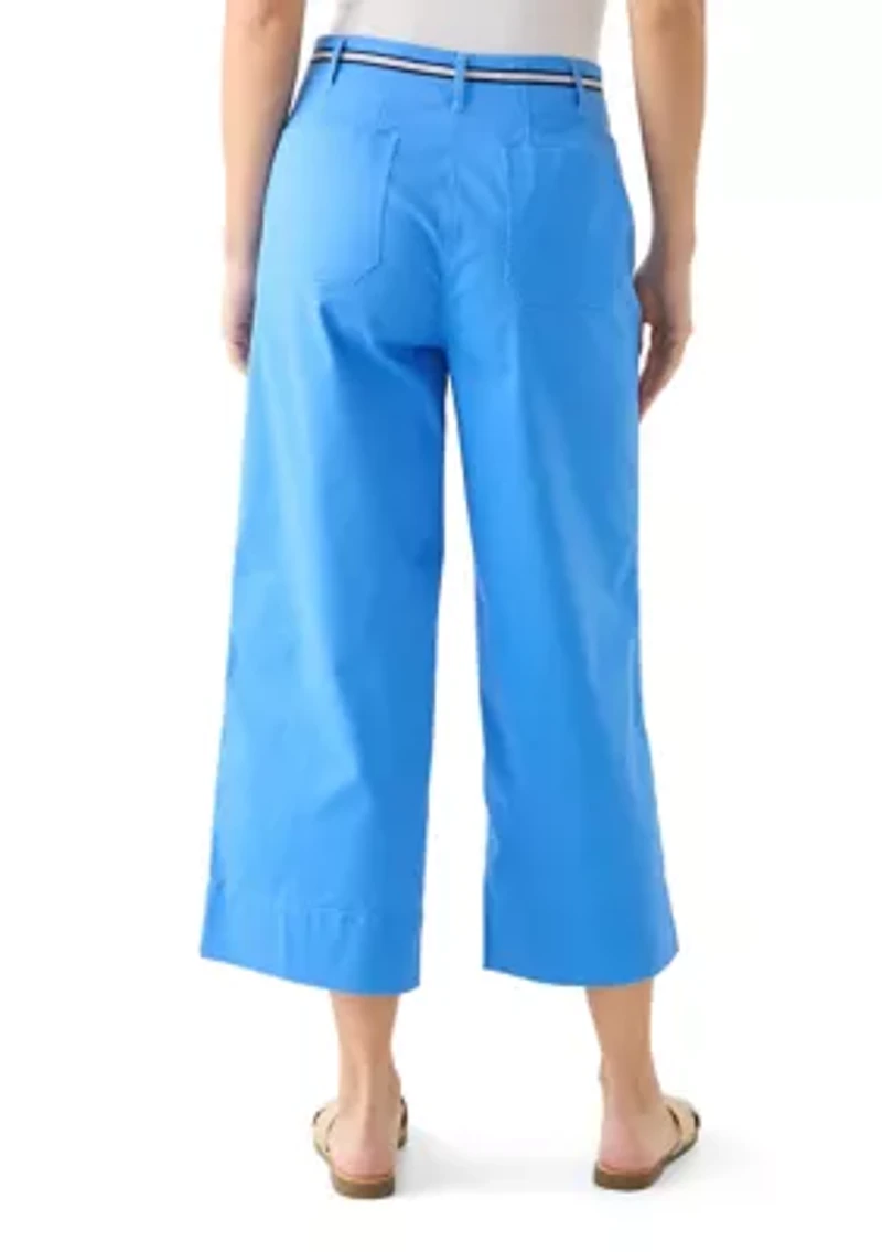 Women's Wide Leg Cropped Chino Pants