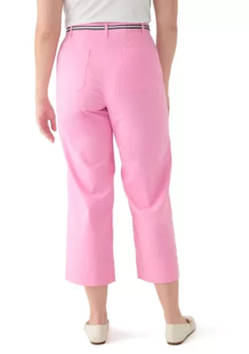 Women's Wide Leg Cropped Chino Pants