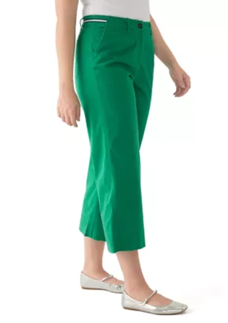 Women's Wide Leg Cropped Chino Pants
