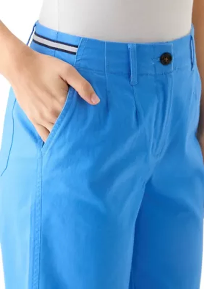 Women's Wide Leg Cropped Chino Pants