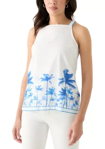 Women's Sleeveless Printed Halter Top