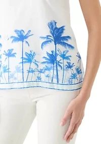 Women's Sleeveless Printed Halter Top
