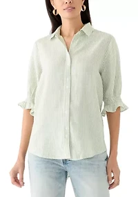 Women's Yarn Dyed Button Down Shirt