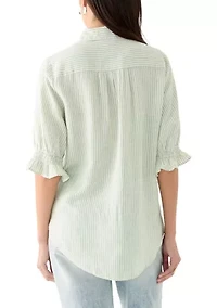 Women's Yarn Dyed Button Down Shirt