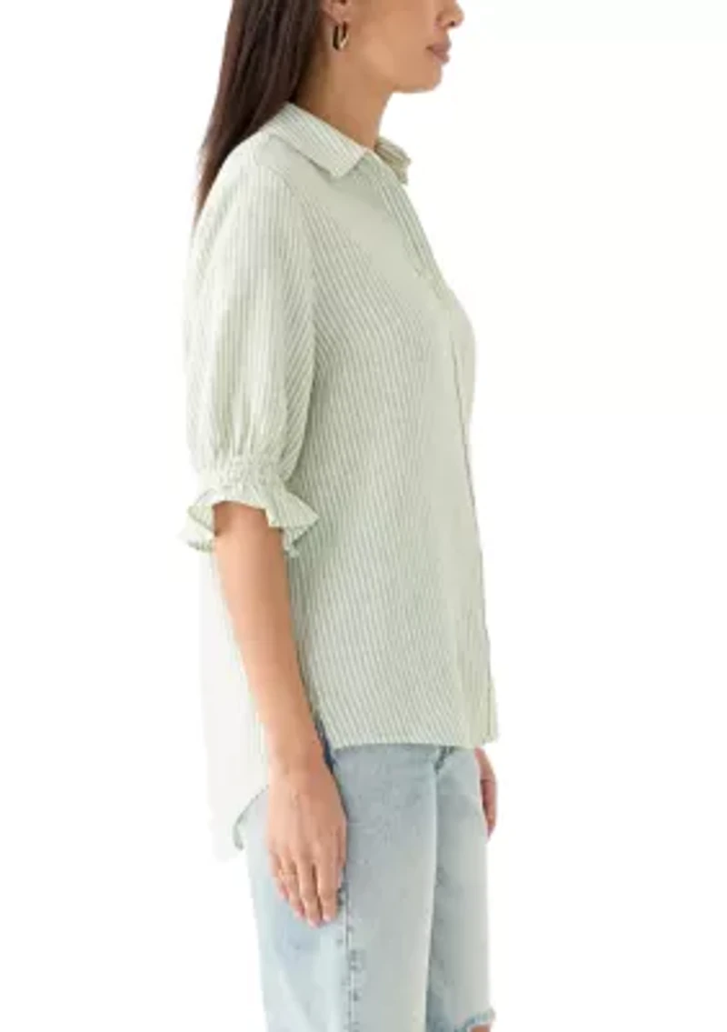 Women's Yarn Dyed Button Down Shirt