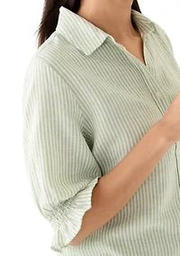 Women's Yarn Dyed Button Down Shirt