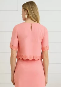 Sewing Down South x Crown & Ivy™ Hayes Short Sleeve Embroidered Blouse