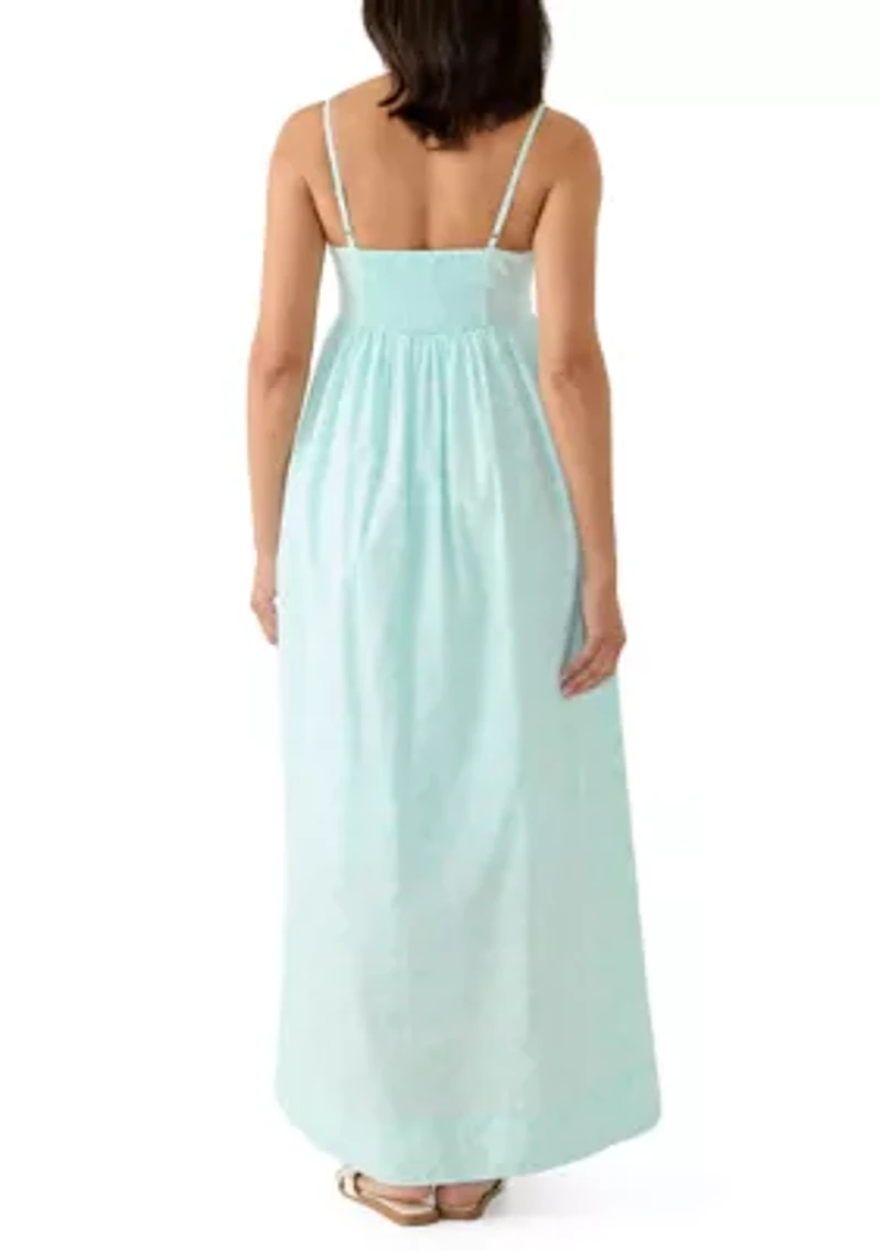 Women's Sleeveless Scalloped Maxi Dress