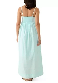 Women's Sleeveless Scalloped Maxi Dress