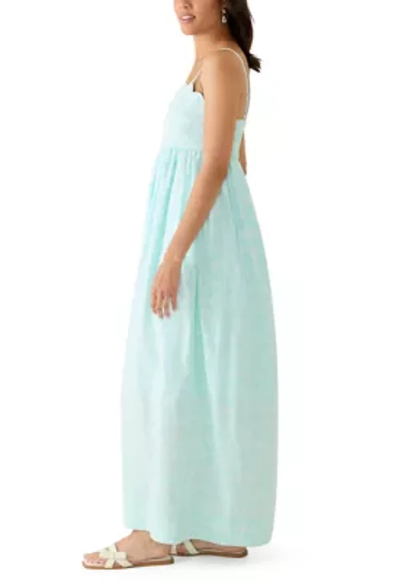 Women's Sleeveless Scalloped Maxi Dress