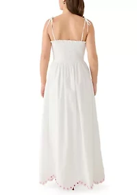 Women's Sleeveless Embroidered Maxi Dress