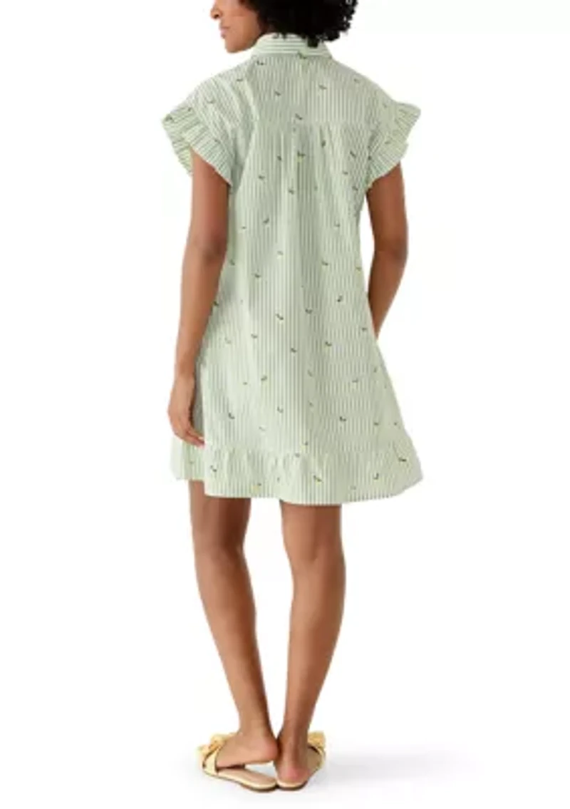Women's Flutter Sleeve Print Mini Dress